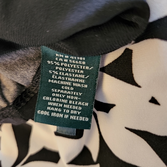Ralph Lauren Black & White Print Dress Size 4 - Picture 5 of 5